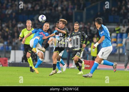 Naples, Italie. 08th novembre 2022. Tommaso Baldanzi (35) Empoli F.C. 1920 au cours du championnat italien série Un match de football 2022/2023 entre SSC Napoli vs Empoli F.C. sur 8 novembre 2022 au stade Diego Armando Maradona à Naples, Italie crédit: Agence de photo indépendante/Alamy Live News Banque D'Images