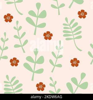 Modèle transparent avec des fleurs et des feuilles Illustration de Vecteur