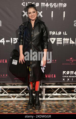 Rome, Italie. 08th novembre 2022. Beatrice Antolini assiste au tapis rouge du film Vasco Live Roma Circo Massimo 2022 au cinéma Space Moderno. Crédit : SOPA Images Limited/Alamy Live News Banque D'Images