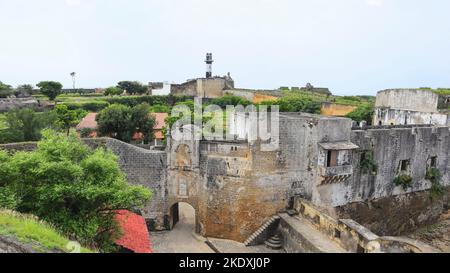 Vue sur la fortification du fort DIU, DIU, Inde. Banque D'Images