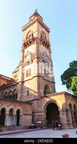 Tour de l'horloge de Prag Mahal, Bhuj, Gujarat, Inde. Banque D'Images