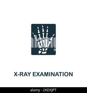 Icône d'examen radiographique. Icône monochrome simple Healthcare pour les modèles, la conception Web et les infographies Illustration de Vecteur