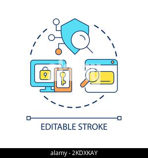 Amélioration du concept de sécurité de connexion Illustration de Vecteur