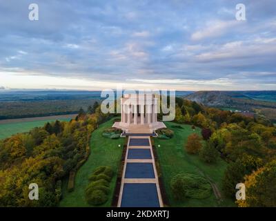 La première Guerre mondiale le Mémorial de la guerre américaine de Montsec, Meuse (55), région du Grand est, France. Le monument de Montsec est l'un des onze monuments érigés en Europe par Banque D'Images