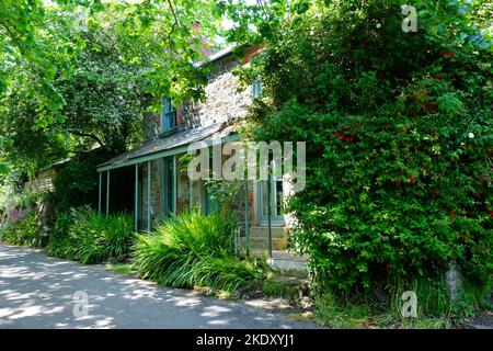 Cottage indépendant, Lizard point, Cornwall, Royaume-Uni - John Gollop Banque D'Images