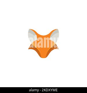 logo de la tête de renard illustration simple et forte, motif vectoriel de renard Illustration de Vecteur