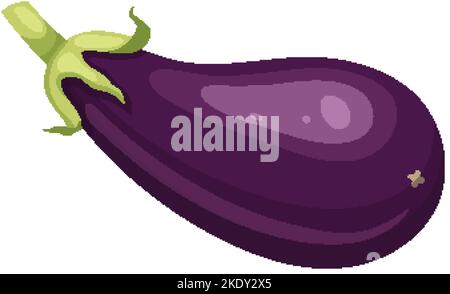 illustration vectorielle de dessin animé de légumes d'aubergine Illustration de Vecteur