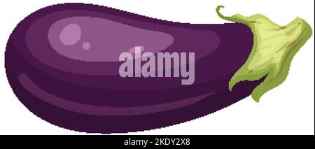 illustration vectorielle de dessin animé de légumes d'aubergine Illustration de Vecteur