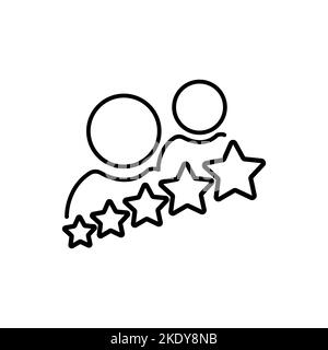 Icône de ligne de concept de compétence. Illustration d'élément simple. Conception de symbole de contour de concept de compétence. Illustration de Vecteur