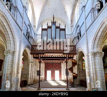 Chablis Bourgogne France. Collégiale Saint Martin Banque D'Images