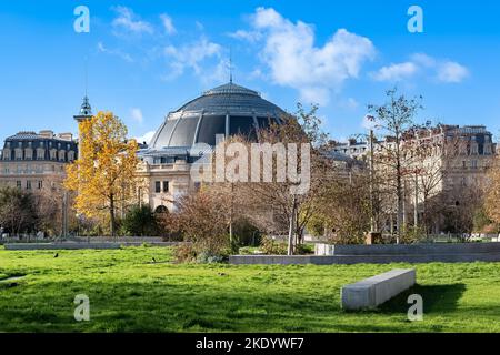 Paris, la Bourse du commerce, bâtiment historique aux Halles, au centre Banque D'Images