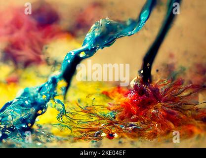 Couleurs abstraites Water Splash Background Banque D'Images