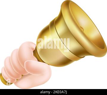 Or sonnerie hand bell Illustration de Vecteur