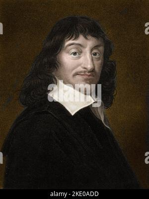 Portrait de René Descartes (1596-1650), philosophe et écrivain français Banque D'Images