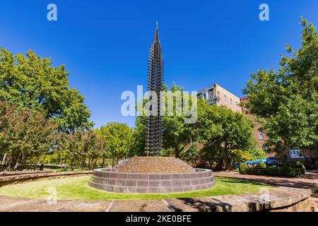 Arkansas, OCT 2 2022 - vue extérieure ensoleillée du campus de l'université d'Arkansas Banque D'Images