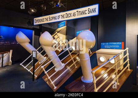 Missouri, OCT 29 2022 - vue intérieure du MUSÉE DU TITANIC Banque D'Images