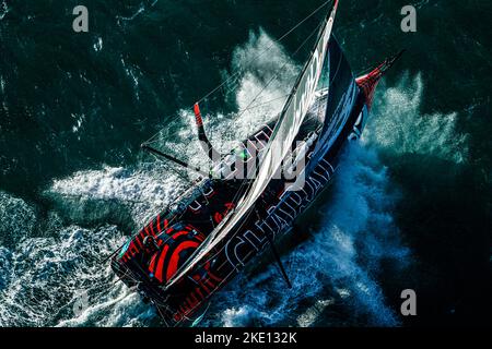 BEYOU Jérémie - CHARAL - IMOCA pendant la route du Rhum-destination Guadeloupe 2022, course transatlantique solo, Saint-Malo - Guadeloupe (6 562 kilomètres) sur 6 novembre 2022 à Saint-Malo, France - photo Pierre Bouras / DPPI Banque D'Images