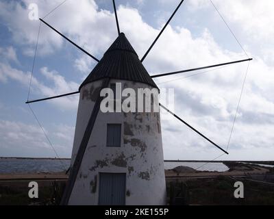 Molino de la Calcetera (San Pedro del Pinatar, région de Murcie, Royaume d'Espagne) Banque D'Images