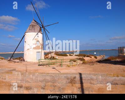 Molino de Quintín (San Pedro del Pinatar, région de Murcie, Royaume d'Espagne) Banque D'Images