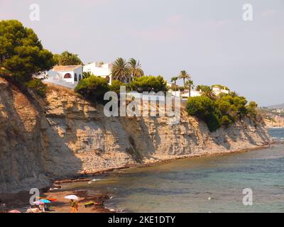 Playa de Calalga (Calpe, province d'Alicante, Communauté Valencienne, Royaume d'Espagne) Banque D'Images