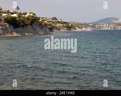 Playa de Calalga (Calpe, province d'Alicante, Communauté Valencienne, Royaume d'Espagne) Banque D'Images