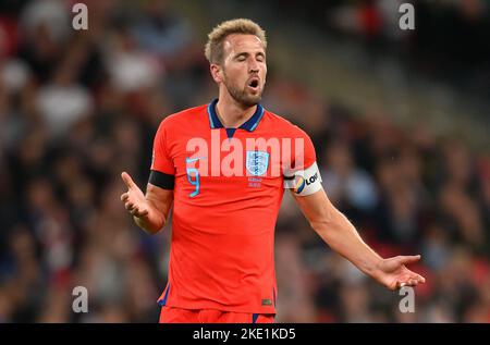 26 septembre 2022 - Angleterre / Allemagne - Ligue des Nations de l'UEFA - Ligue A - Groupe 3 - Stade Wembley Harry Kane d'Angleterre pendant le match de la Ligue des Nations de l'UEFA contre l'Allemagne. Image : Mark pain / Alamy Live News Banque D'Images