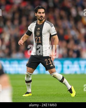 26 septembre 2022 - Angleterre / Allemagne - Ligue des Nations de l'UEFA - Ligue A - Groupe 3 - Stade Wembley Ilkay Gundogan d'Allemagne pendant le match de la Ligue des Nations de l'UEFA contre l'Angleterre. Image : Mark pain / Alamy Live News Banque D'Images