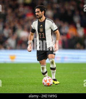 26 septembre 2022 - Angleterre / Allemagne - Ligue des Nations de l'UEFA - Ligue A - Groupe 3 - Stade Wembley Ilkay Gundogan d'Allemagne pendant le match de la Ligue des Nations de l'UEFA contre l'Angleterre. Image : Mark pain / Alamy Live News Banque D'Images