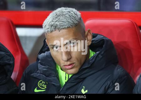 Nottingham, Royaume-Uni. 09th novembre 2022. Richarlison #9 de Tottenham Hotspur pendant le match de la coupe Carabao la forêt de Nottingham contre Tottenham Hotspur à City Ground, Nottingham, Royaume-Uni, 9th novembre 2022 (photo de Gareth Evans/News Images) à Nottingham, Royaume-Uni le 11/9/2022. (Photo de Gareth Evans/News Images/Sipa USA) Credit: SIPA USA/Alay Live News Banque D'Images