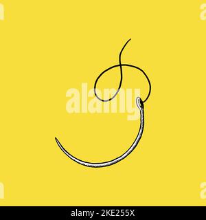 Illustration de l'aiguille médicale. Dessiné à la main. Vecteur Illustration de Vecteur