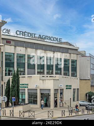 Une succursale du crédit agricole, à Arles, en France. Banque D'Images