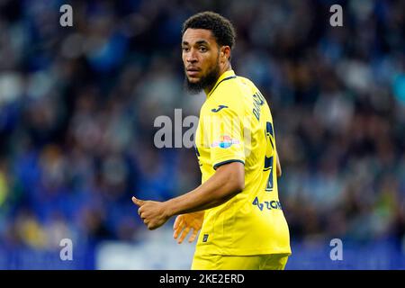 Arnaut Danjuma de Villarreal CF pendant le match de la Liga entre le RCD Espanyol et Villarreal CF a joué au stade RCDE sur 09 novembre 2022 à Barcelone, Espagne. (Photo de Sergio Ruiz / PRESSIN) Banque D'Images