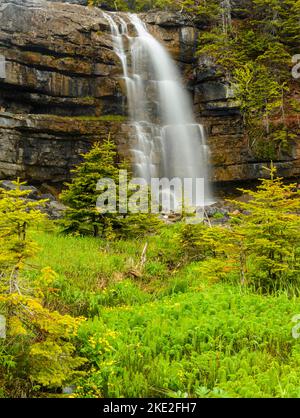 Hidden Falls, Sheaves Cove, Terre-Neuve-et-Labrador, T.-N.-L., Canada Banque D'Images