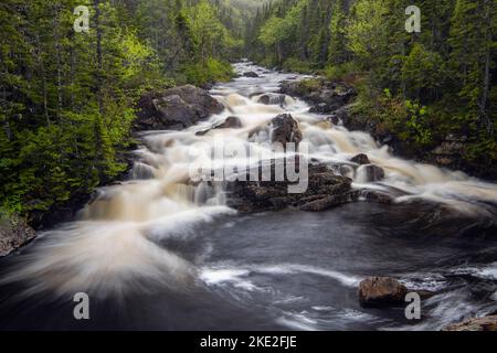 Triple Falls, St. Anthony, Terre-Neuve-et-Labrador, T.-N.-L., Canada Banque D'Images