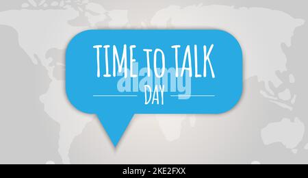 Illustration de la bannière d'arrière-plan de la journée Time to Talk Illustration de Vecteur