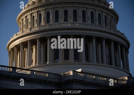 Washington, États-Unis. 09th novembre 2022. Une vue générale du Capitole des États-Unis, à Washington, DC, mercredi, 9 novembre, 2022. (Graeme Sloan/Sipa USA) Credit: SIPA USA/Alay Live News Banque D'Images