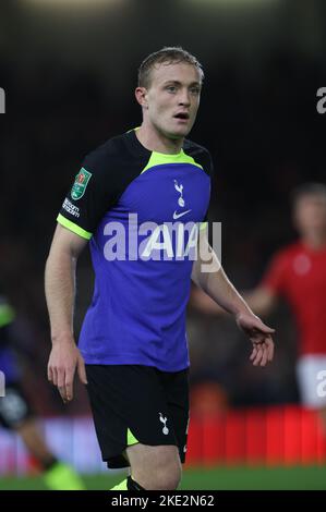 Nottingham, Royaume-Uni. 09th novembre 2022. Oliver Skipp (TH) Nottingham Forest v Tottenham Hotspur, EFL Carabao Cup Match, à la ville Ground, Nottingham, Notts., UK sur 9 novembre 2022 Credit: Paul Marriott/Alay Live News Banque D'Images