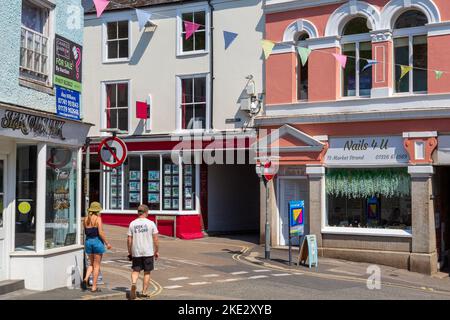 High Street, Falmouth, Cornwall, Angleterre, Royaume-Uni Banque D'Images