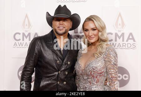 Nashville, États-Unis. 09th novembre 2022. Jason Aldean arrive sur le tapis rouge aux Prix annuels CMA 56th à la Bridgestone Arena de Nashville, Tennessee, mercredi, à 9 novembre 2022. Photo de John Angelillo/UPI crédit: UPI/Alay Live News Banque D'Images