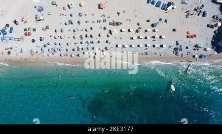 Plage de Gjipe - Riviera albanaise [Drone] Banque D'Images