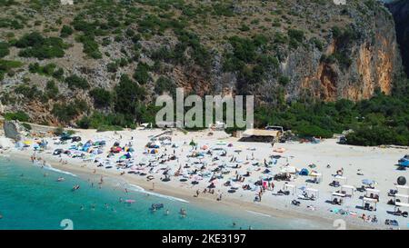 Plage de Gjipe - Riviera albanaise [Drone] Banque D'Images