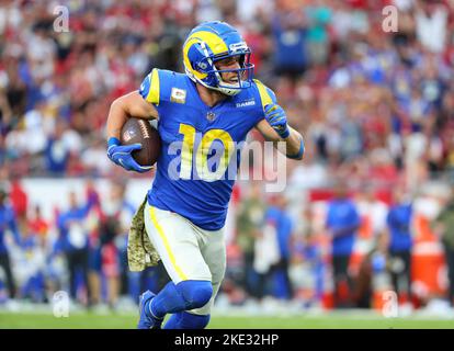 6 novembre 2022 ; Tampa, FL USA ; Cooper Kupp (10 ans), receveur des Rams de Los Angeles, lors d'un match de la NFL au Raymond James Stadium. Les Buccaneers battent les Rams 16-13. (Steve Jacobson/image du sport) Banque D'Images