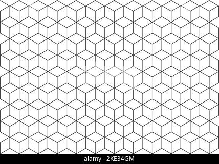 Géométrie abstraite dessin de ligne de motif hexagonal Illustration de Vecteur