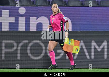 Florence, Italie. 09th novembre 2022. Tiziana Trasciatti (assistante arbitre) pendant l'ACF Fiorentina vs US Salernitana, football italien série A match à Florence, Italie, 09 novembre 2022 crédit: Agence de photo indépendante/Alay Live News Banque D'Images