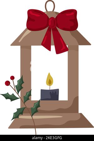 Bougies allumées. Jolie décoration intérieure en forme de hygge dessinée à la main ensemble d'illustrations vectorielles. Élément décoratif de Noël. Bougie style boho Chtistmas. Illustration de Vecteur