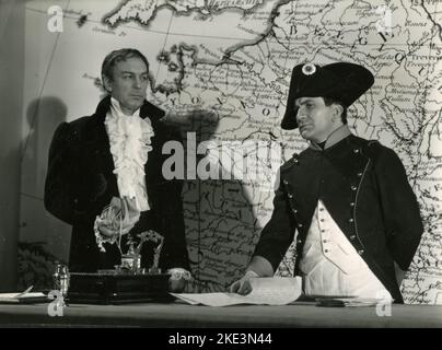 L'acteur français Pierre Mondy comme Napoléon dans le film la bataille d'Austerlitz, France 1960 Banque D'Images