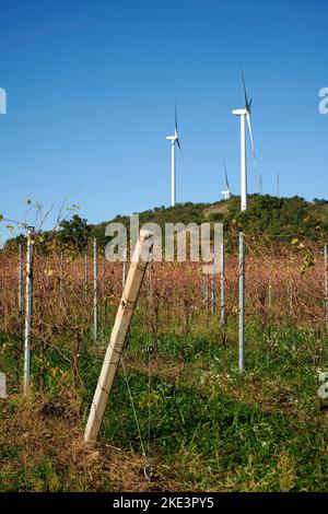 Rivoli Veronese (VR),Italie, quelques centrales éoliennes Banque D'Images