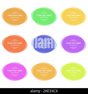 Jeu de bannières vectorielles colorées. Formes vectorielles abstraites pour la conception. Bannières avec un exemple de texte. Illustration de Vecteur