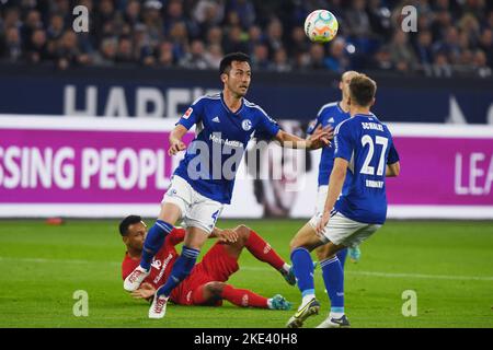 Gelsenkirchen, Allemagne. 9th novembre 2022. Maya Yoshida (Shalke) football : Bundesliga match entre FC Schalke 04 vs 1. FSV Mainz 05 à VELTINS-Arena à Gelsenkirchen, Allemagne . Credit: Itaru Chiba/AFLO/Alay Live News Banque D'Images