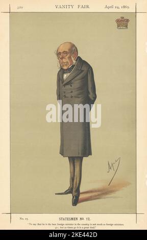 LE DESSIN ANIMÉ DE L'ESPION VANITY FAIR George Villiers '…il est le meilleur ministre des Affaires étrangères…' 1869 Banque D'Images